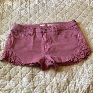 Mossimo high rise shorts.  Size 14.  Pretty rose color.